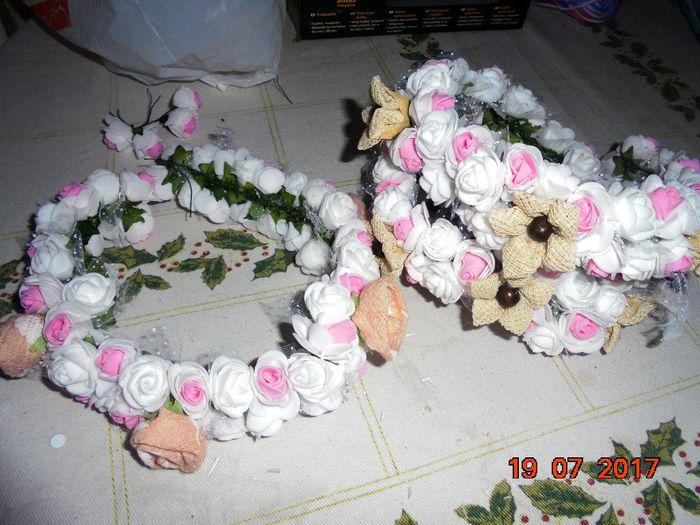 Coroa de flores a minha e das daminhas