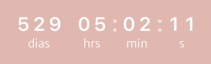 Escreve quantos dias marca o teu contador! - 1