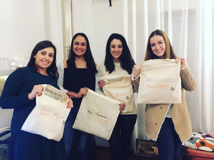 Damas de Honor e madrinha (falta a madrinha e uma dama que está em Londres)