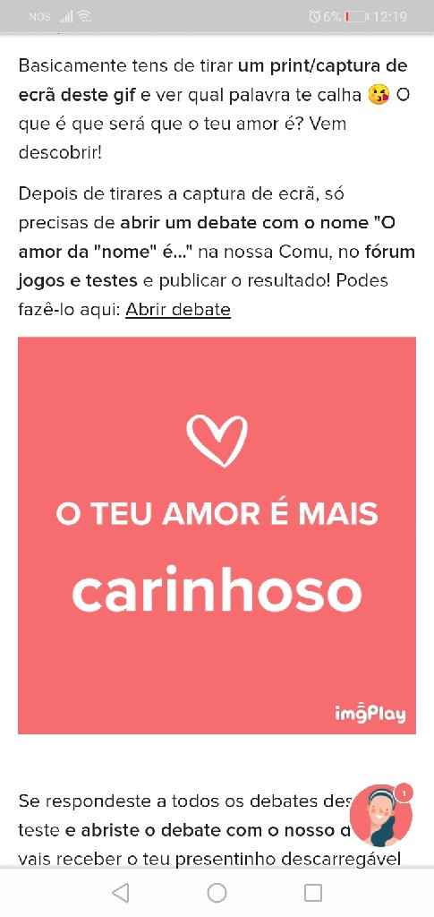 o amor da Cátia é carinhoso - 1