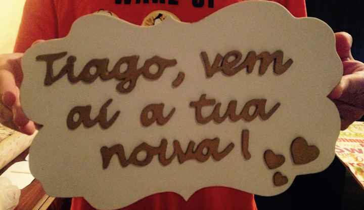 Placa "ai vem a noiva" - 2