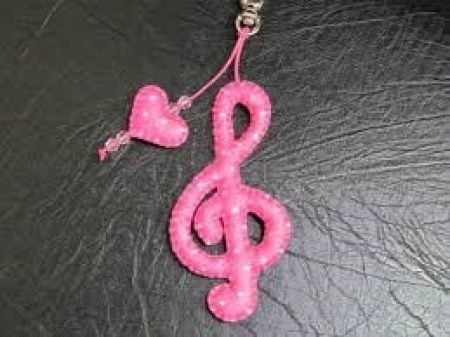 porta chave nota musical