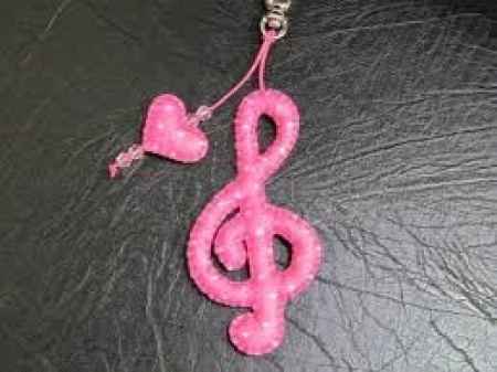 porta chave nota musical