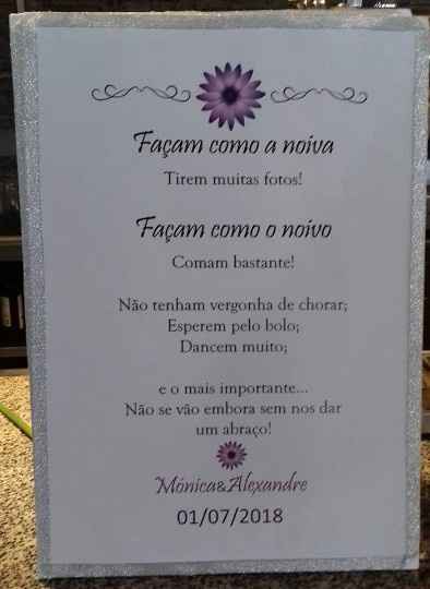 Placa de boas vindas