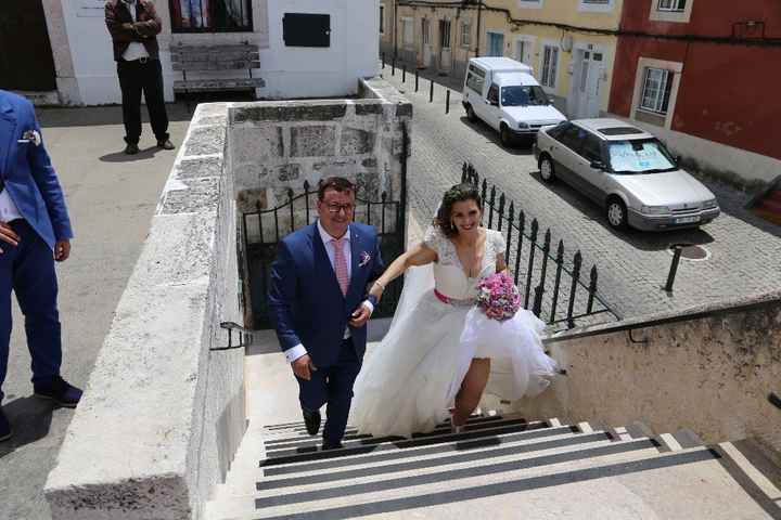 Chegada á igreja