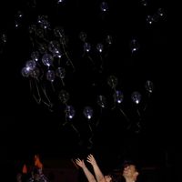 largada de baloes com leds