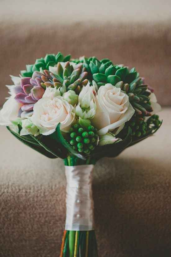 Bouquet verde e branco