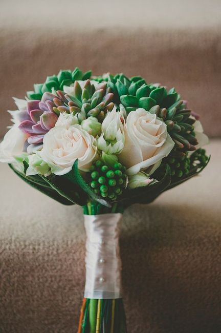 Bouquet verde e branco