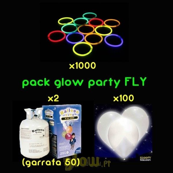 Pack balões hélio com Leds