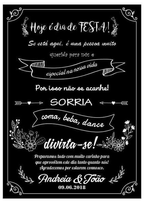 a placa para colocar na entrada da quinta