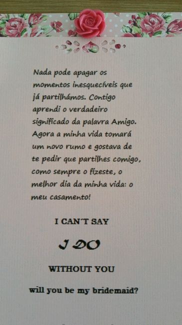Convite de casamento para as madrinhas - 1