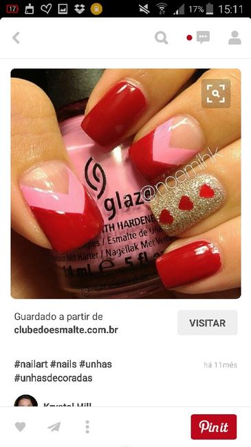 Procuro inspirações de unhas que misturem vermelho e rosa - 2