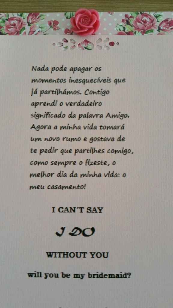 Convite aos padrinhos - 2