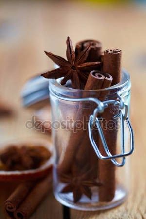 Frascos de canela