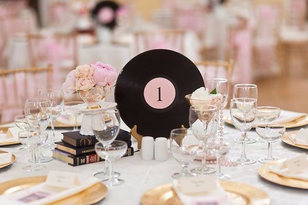 Inspiração tema música centros de mesa