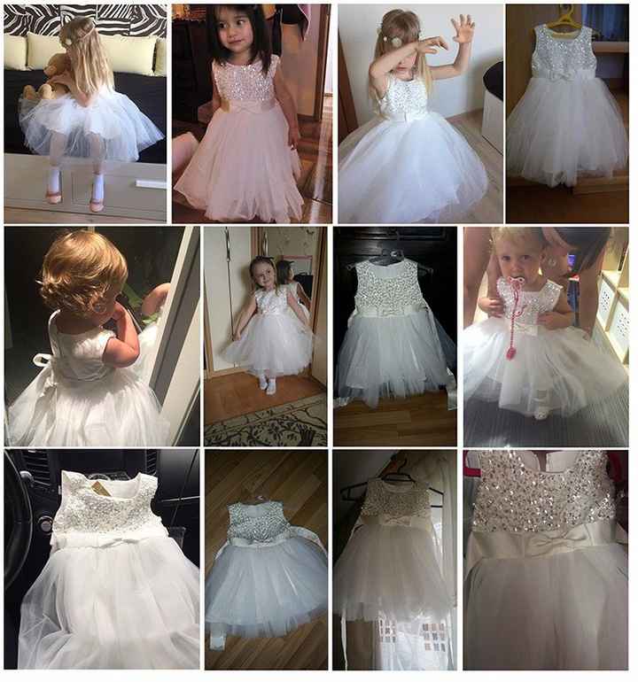 Várias imagens do Vestido da menina das alianças