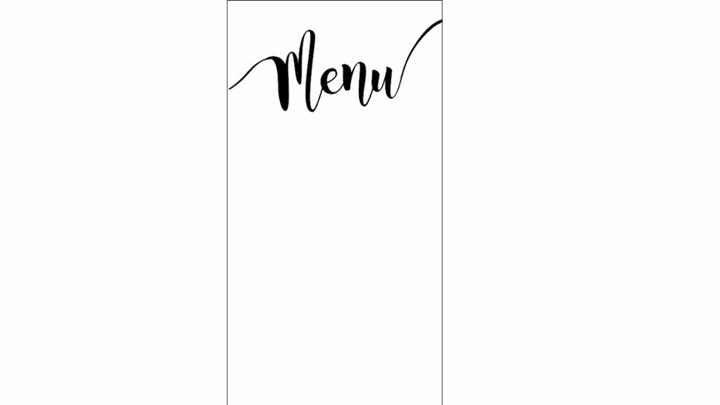 prototipo de letra para menu
