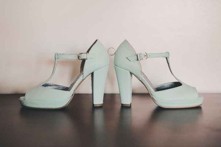 Os meus belos sapatos verde-menta