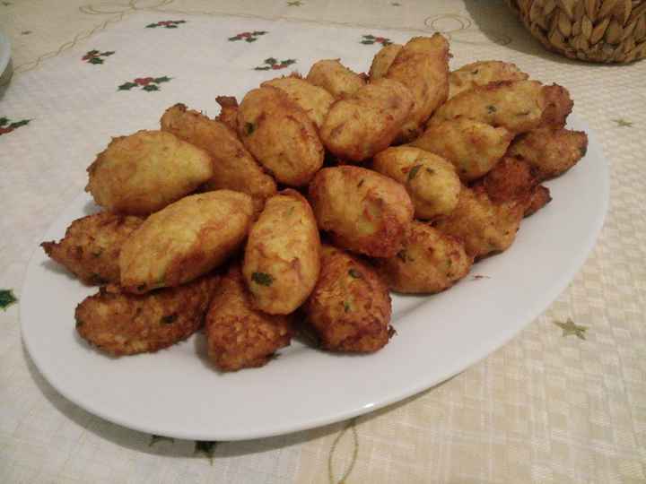 Os belos pasteis de bacalhau que fiz
