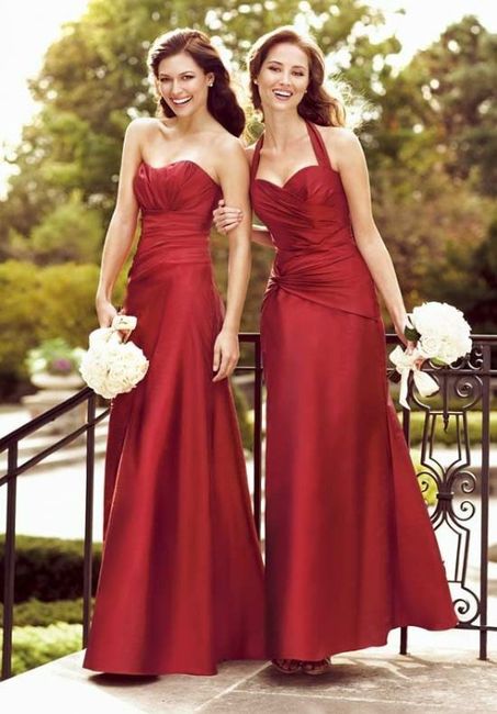 Vestidos damas de honor para o mês vermelho 7