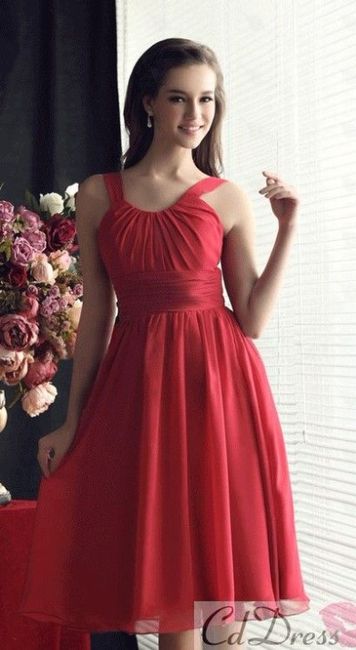 Vestidos damas de honor para o mês vermelho 10