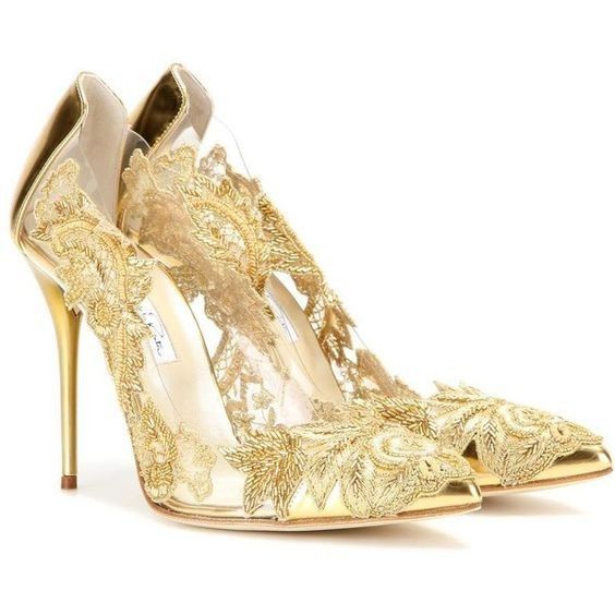 Sapatos de noiva para o mês Dourado 8