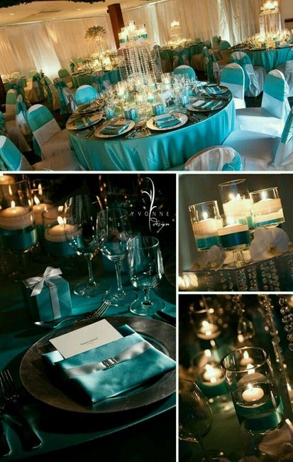 Decoração casamento azul turquesa? - 3