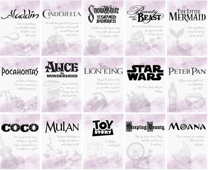 Marcadores de mesa - disney - 1