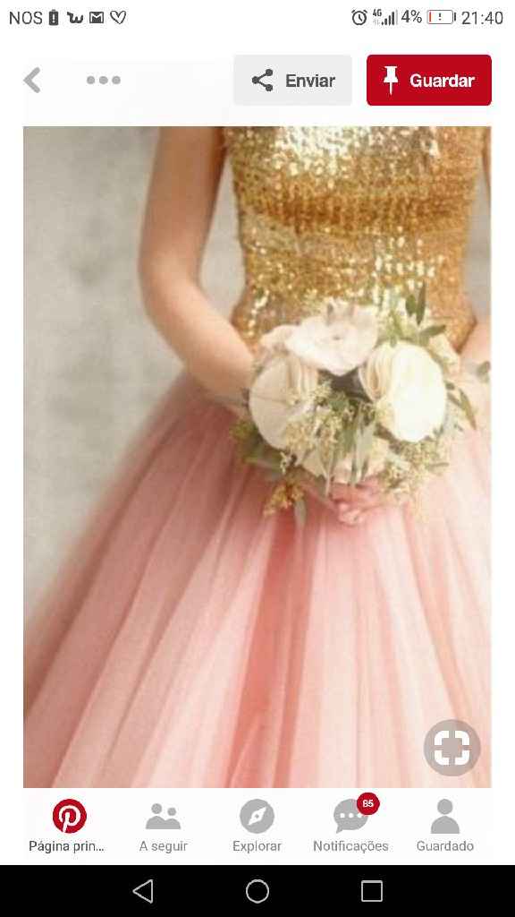 Branco, dourado e Rosa - Damas de Honor - 1