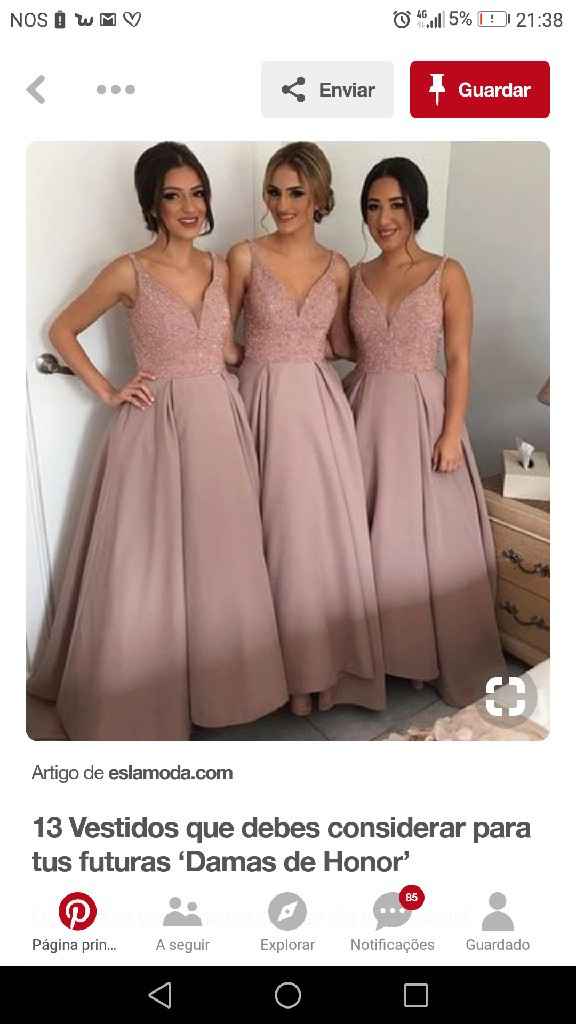 Branco, dourado e Rosa - Damas de Honor - 4