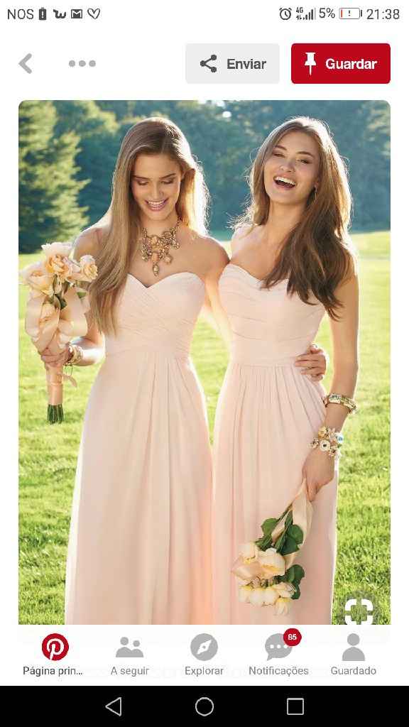 Branco, dourado e Rosa - Damas de Honor - 5