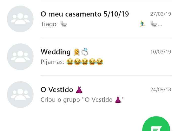 Como se chamam os vossos grupos de Whatsapp relacionados com o casamento? 🤔 - 3