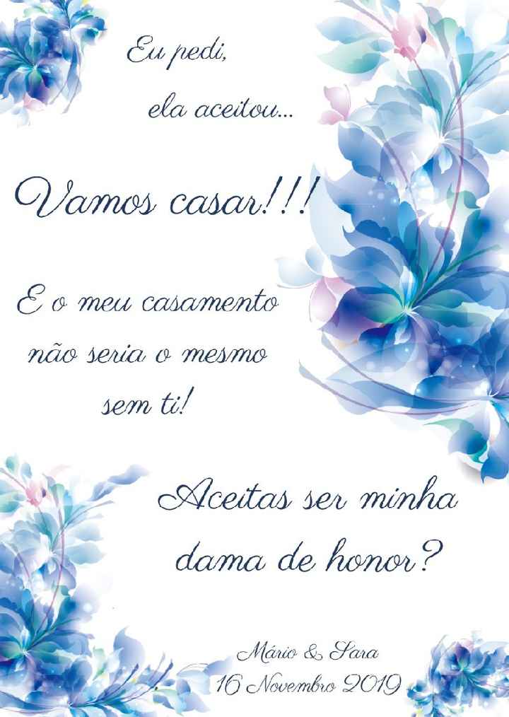 Convite damas de honor - 1