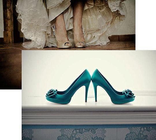 sapatos azuis