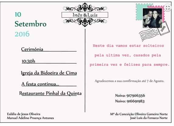 O meu convite de casamento - 2