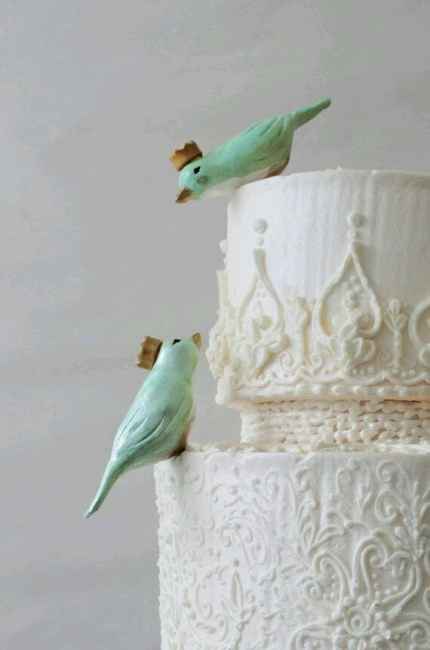 Passarinhos para o bolo de casamento - 1