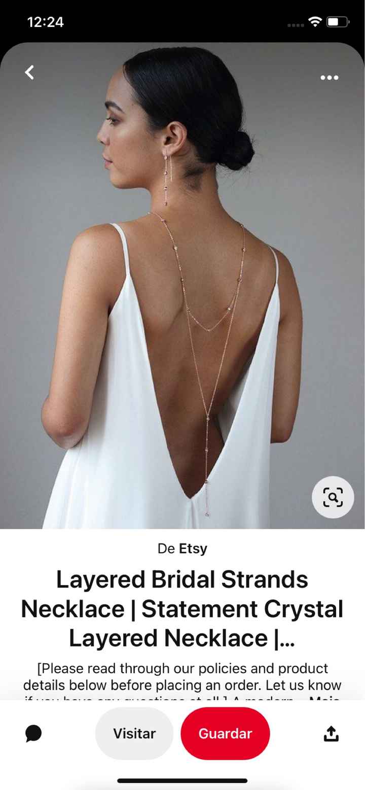 Boa tarde , alguém sabe onde se compra colares de costas para casamento ? Obrigada ☺️ - 1