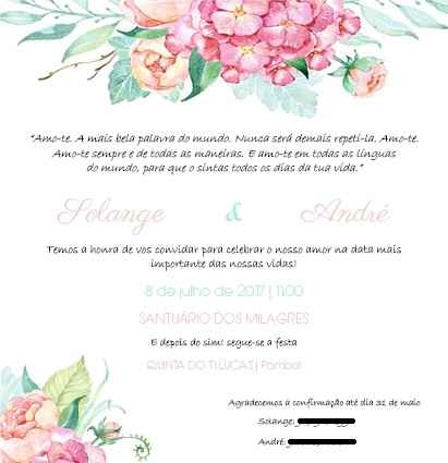 Convite em cores pastel