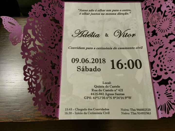 O Noivo utilizou uma foto nossa e fez o convite e confesso foi muito barato mesmo escolhendo o meslh