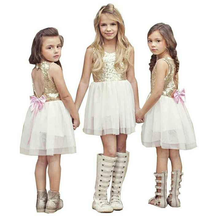 Vestidos menina flores/alianças - 1