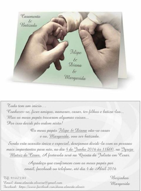Convites para casamento e batizado - 1