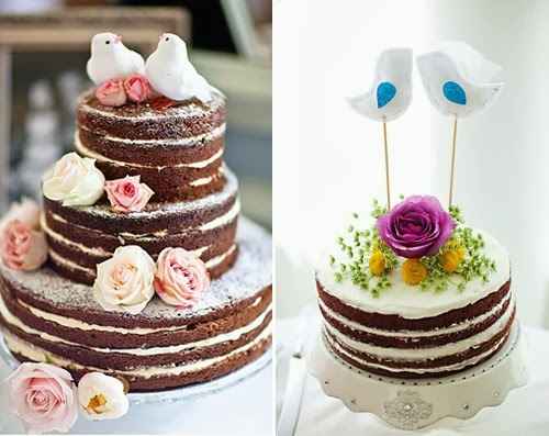 Naked Cake - Love Birds