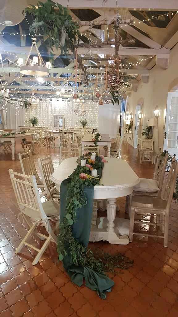 As mesas dos noivos 