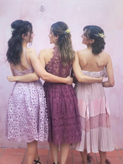 Hair style e vestidos das damas de honra 