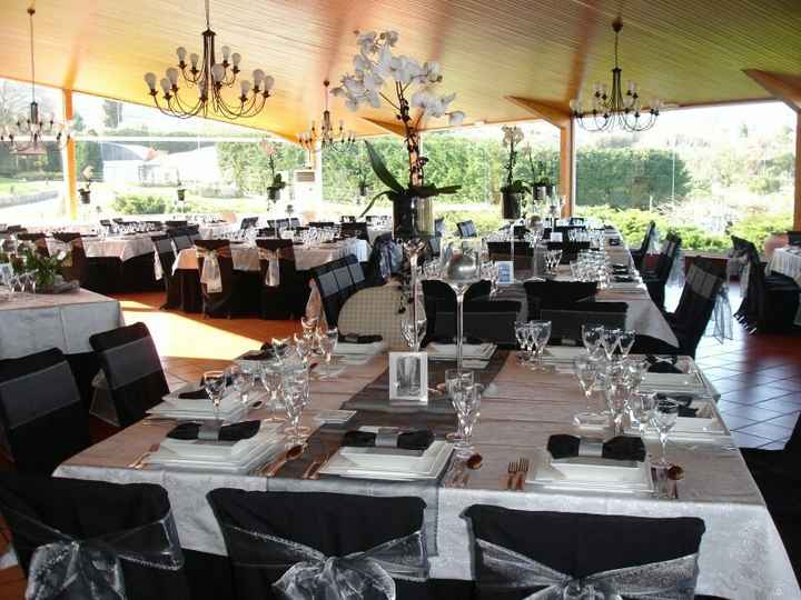 Decoração preta, branca, e prateada - 4