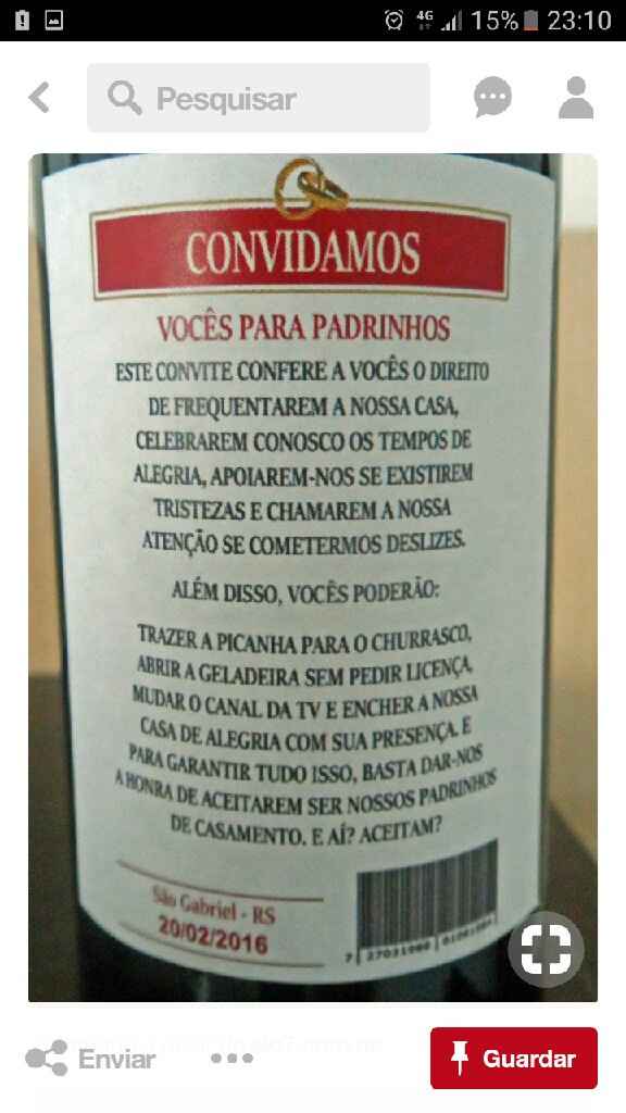 Qual a última imagem sobre o casamento que tens no telemóvel? - 1