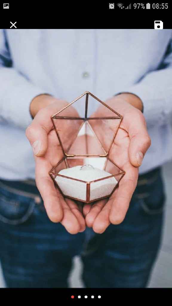  Porta alianças - caixinha de vidro - 2