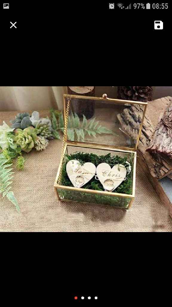  Porta alianças - caixinha de vidro - 1