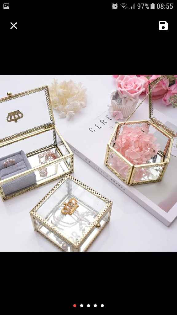  Porta alianças - caixinha de vidro - 3