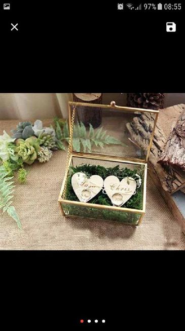  Porta alianças - caixinha de vidro - 1